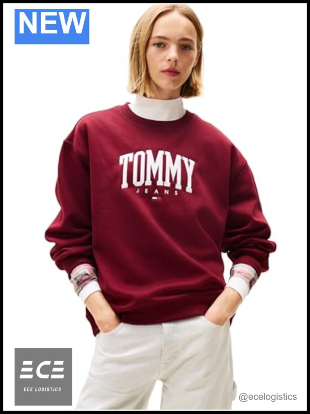 Medium Weight Pullover Crewneck With Printed Logo